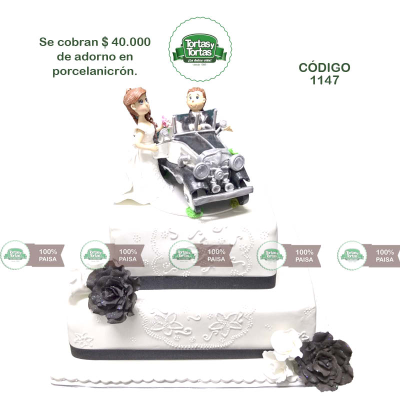 Torta Matrimonio Coche 2
